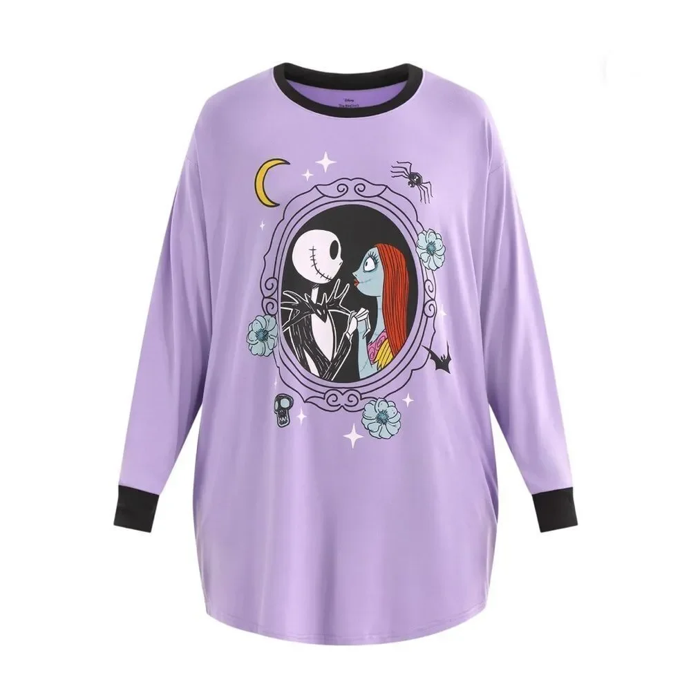 Disney's Nightmare Before Christmas Sleepshirt Pajama Super Soft 2-Pack Size L - Picture 3 of 10